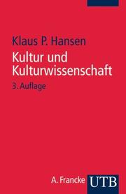 Cover of: Kultur und Kulturwissenschaft. Eine Einführung.