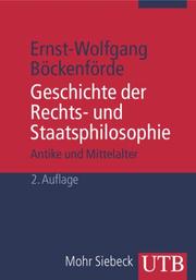 Cover of: Geschichte der Rechts- und Staatsphilosophie. Antike und Mittelalter.