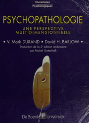 Abnormal psychology by Vincent Mark Durand