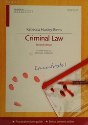 Criminal law by Rebecca Huxley-Binns