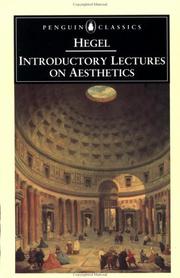Cover of: Introductory Lectures on Aesthetics (Penguin Classics) by Georg Wilhelm Friedrich Hegel