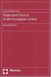 Cover of: State And Church in the European Union by Gerhard Robbers