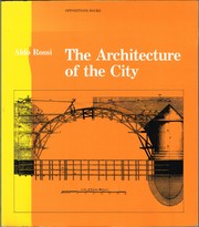 Cover of: The architecture of the city by Aldo Rossi