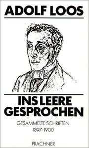 Cover of: Ins Leere gesprochen, 1897-1900