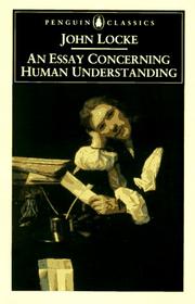 Cover of: An essay concerning human understanding by John Locke