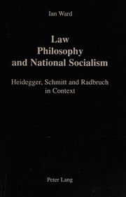 Cover of: Law, philosophy and national socialism by Ward, Ian