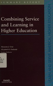 Cover of: Combining service and learning in higher education.