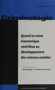 Cover of: Quand le crime économique contribue au développement des sciences sociales