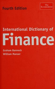 Cover of: International dictionary of finance
