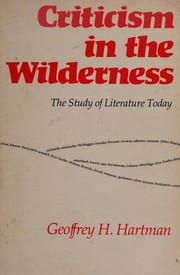 Cover of: Criticism inthe wilderness.