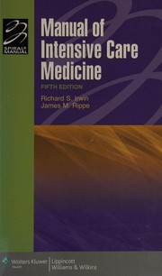 Cover of: Manual of intensive care medicine