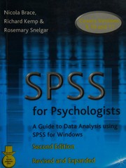 Cover of: SPSS for psychologists: a guide to data analysis using SPSS for Windows