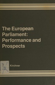 Cover of: The European Parliament: performance and prospects