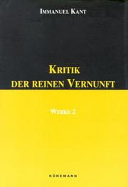 Cover of: Kritik Der Reinen Vernunft by Immanuel Kant