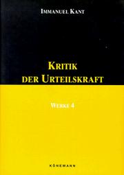 Cover of: Kritik Der Urteilskraft by Immanuel Kant