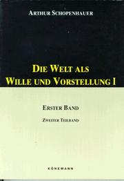 Cover of: Die Welt als Wille und Vorstellung 1/2