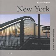 Cover of: New York (Architecture Guides) by Jonathan Moberly, Susanna Sirefman