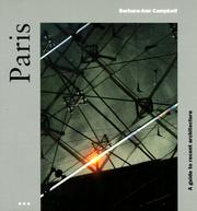 Cover of: Paris: A Guide to Recent Architecture