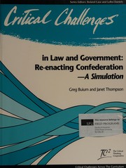 Cover of: Re-Enacting Confederationãa Simulation (Teacher Resource for Secondary Social Studies)