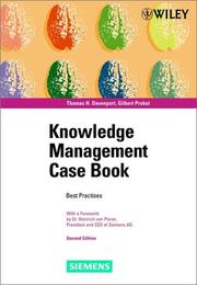 Cover of: Knowledge management case book: Siemens best practises