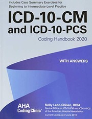 Cover of: ICD-10-CM and ICD-10-PCs Coding Handbook with Answers 2020