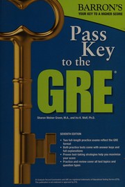 Cover of: Pass key to the GRE by Green, Sharon