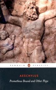 Cover of: Prometheus Bound and Other Plays by Philip Vellacott