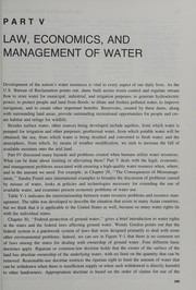 Cover of: Perspectives on water: uses and abuses