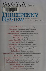 Cover of: Table Talk: From the Threepenny Review