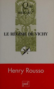 Cover of: Le régime de Vichy