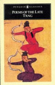 Poems of the late T'ang by A. C. Graham