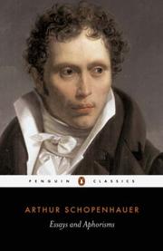 Cover of: Essays and Aphorisms (The Penguin Classics) by Arthur Schopenhauer