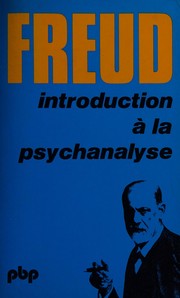 Cover of: Introduction à la psychanalyse by Sigmund Freud