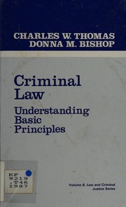 Cover of: Criminal law: understanding basic principles