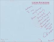 Cover of: Louise Bourgeois by Louise Bourgeois, Marie-Laure Bernadac, Elisabeth Bronfen