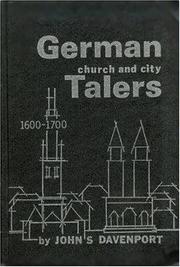 Cover of: German talers, 1500-1600