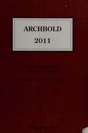 Cover of: Archbold 2011: third supplement to the 2011 edition