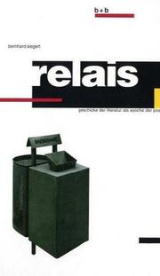 Cover of: Relais by Bernhard Siegert