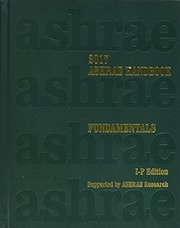 Cover of: 2017 ASHRAE Handbook -- Fundamentals  - by Ashrae