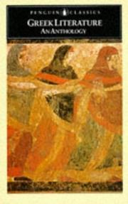 Cover of: Greek literature ; an anthology: translations from Greek prose and poetry