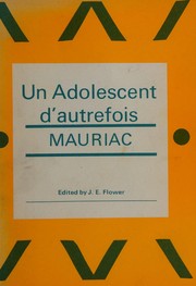 Cover of: Un Adolescent d'autrefois