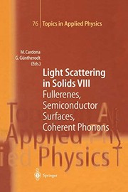 Cover of: Light Scattering in Solids VIII: Fullerenes, Semiconductor Surfaces, Coherent Phonons