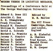 Modern Trends in Logistic Research by W. H. Marlow
