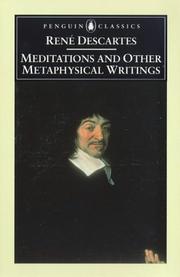Cover of: Meditations and other metaphysical writings by René Descartes