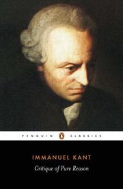 Cover of: Critique of Pure Reason (Penguin Modern Classics) by Immanuel Kant