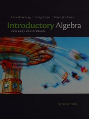 Cover of: Introductory algebra by Alice Kaseberg