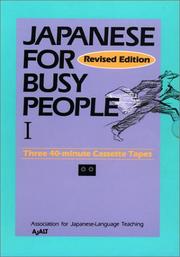 Cover of: Japanese for Busy People I by 