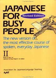 Cover of: Japanese for busy people.