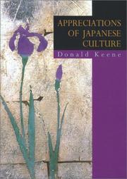 Cover of: Appreciations of Japanese Culture by Donald Keene