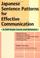 Cover of: Japanese Sentence Patterns for Effective Communication